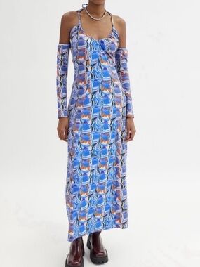 New with tags Mandinga comet printed midi dress S